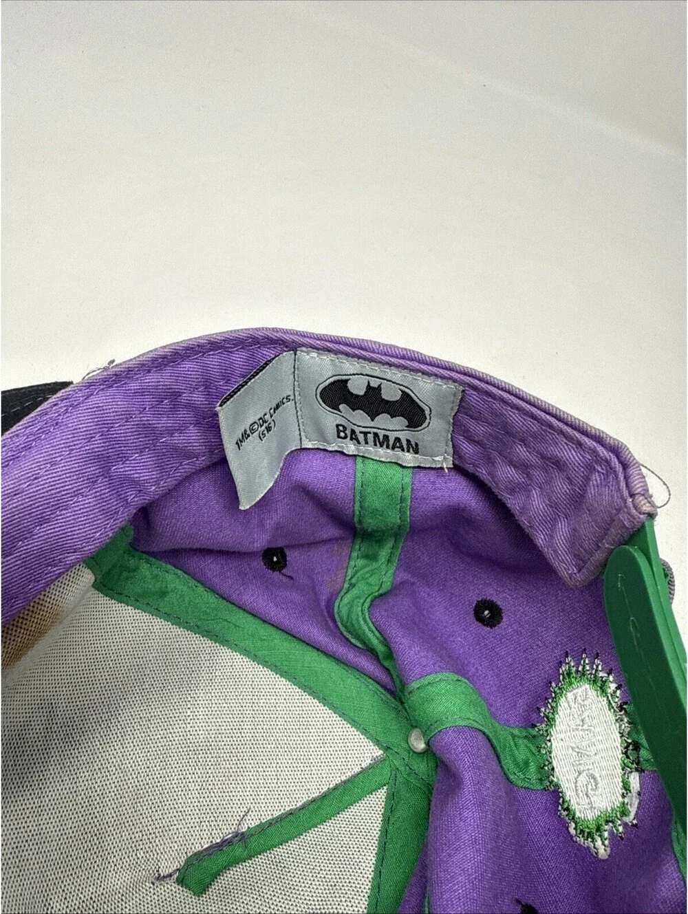 Batman The Joker Snap Back Cap Hat DC Comics Large Joker Logo